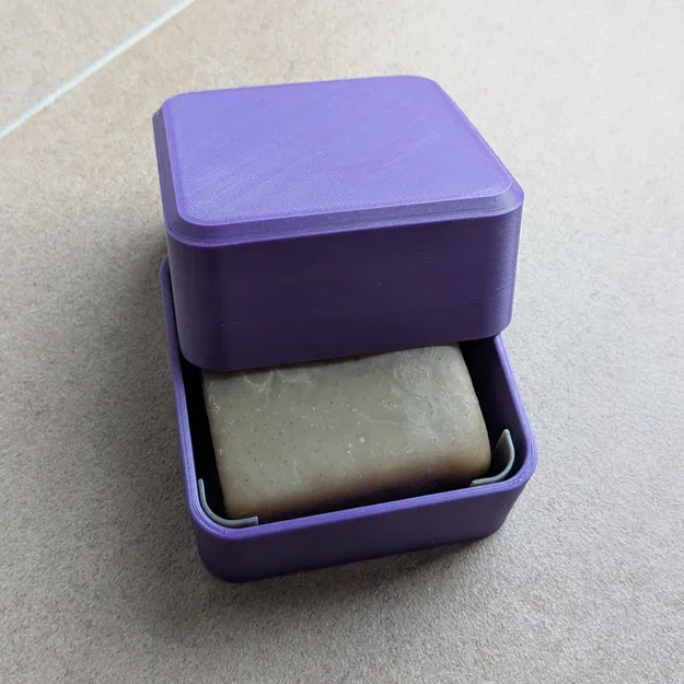 Hộp đựng xà phòng du lịch nhỏ gọn - Thiết kế tham số đơn sắc - Image 1