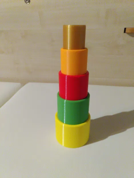 Ly Xếp Chồng Cầu Vồng – Đồ chơi Montessori rèn luyện giác quan - Image 2