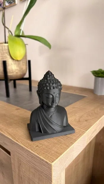 Mẫu tượng bán thân Bouddha v.23 phong cách hình học hiện đại - Image 1