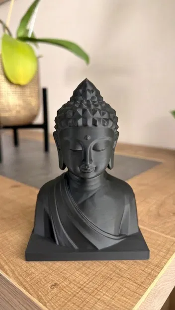 Mẫu tượng bán thân Bouddha v.23 phong cách hình học hiện đại - Image 2