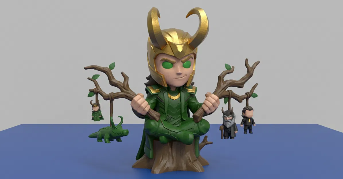 Mô hình Chibi Trickster Variant Holder – Figure kỳ ảo đáng yêu cho máy in 3D - Image 1