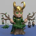 Mô hình Chibi Trickster Variant Holder – Figure kỳ ảo đáng yêu cho máy in 3D - Thumbnail 1