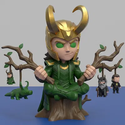 Mô hình Chibi Trickster Variant Holder – Figure kỳ ảo đáng yêu cho máy in 3D