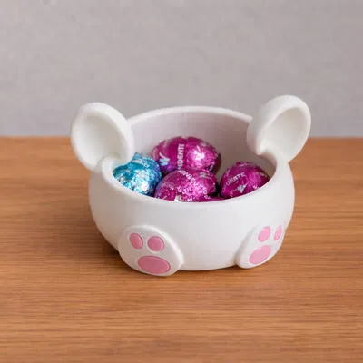 Tô Đựng Kẹo Hình Thỏ Đáng Yêu - Hộp Đựng Trứng Phục Sinh