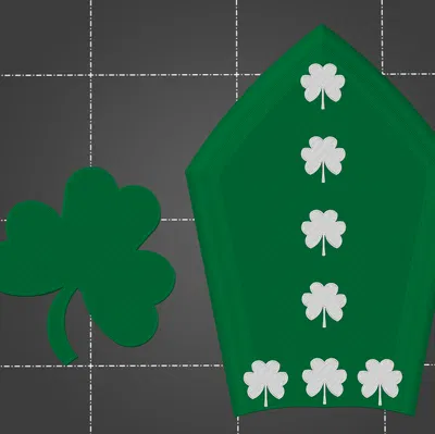 Nam châm tủ lạnh hình chiếc mũ và cỏ ba lá ngày St. Patrick