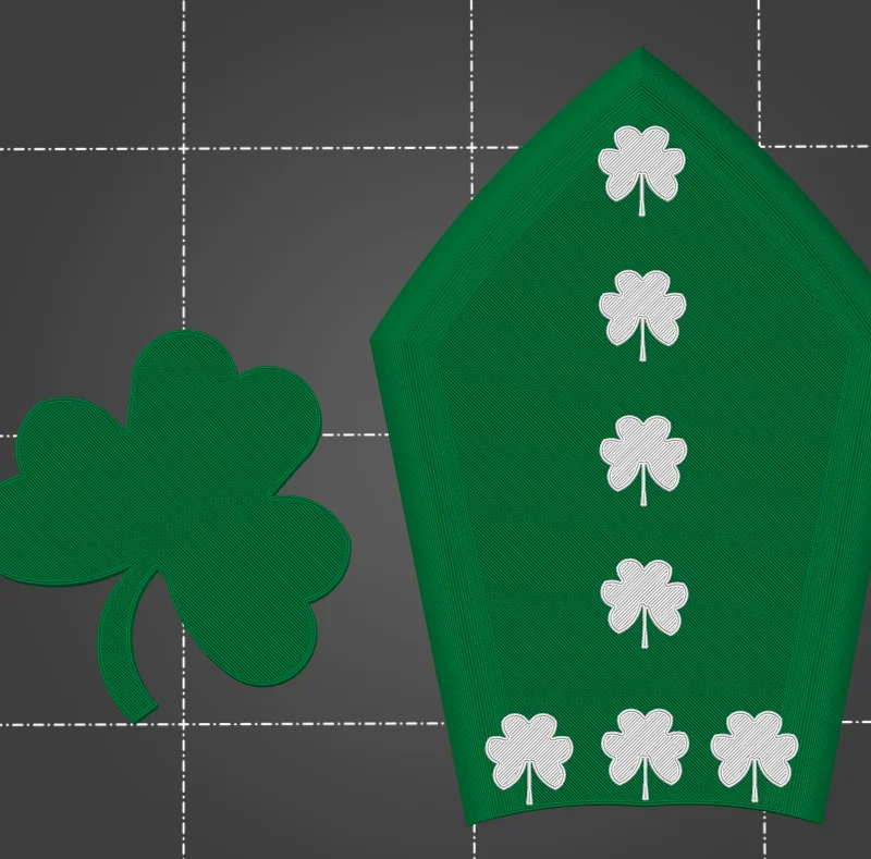 Nam châm tủ lạnh hình chiếc mũ và cỏ ba lá ngày St. Patrick