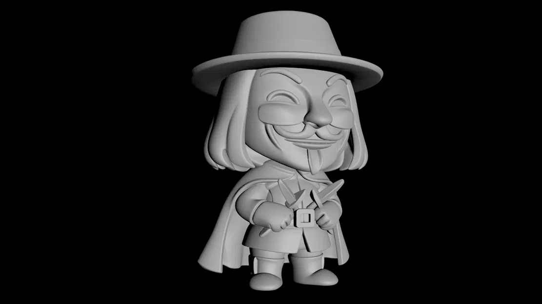 Mô hình Chibi V for Vendetta – Sản phẩm in 3D cực chất - Image 1