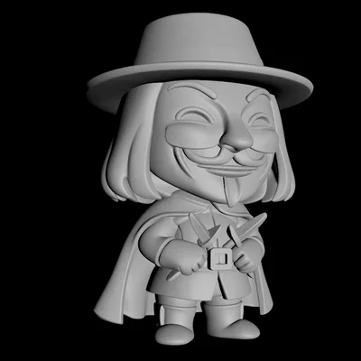 Mô hình Chibi V for Vendetta – Sản phẩm in 3D cực chất