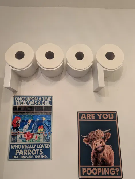 Bộ giá treo giấy vệ sinh chữ POOP sáng tạo cho phòng tắm - Image 1