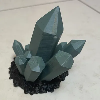 Mô hình cụm tinh thể (Cristal cluster) trang trí in 3D