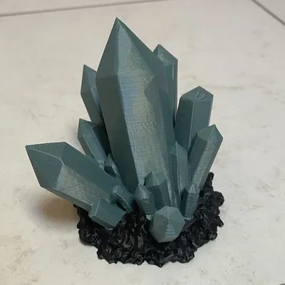 Mô hình cụm tinh thể (Cristal cluster) trang trí in 3D