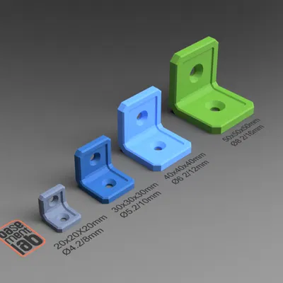 Ke Góc (Corner Bracket) Có Gân Cứng HEAVY-DUTY Cho Thanh Nhôm 2020/3030/4040/5050 V/T-Slot