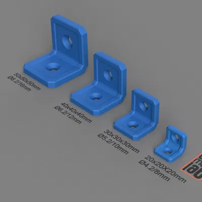 Ke Góc (Corner Bracket) Có Gân Cứng HEAVY-DUTY Cho Thanh Nhôm 2020/3030/4040/5050 V/T-Slot