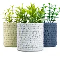Chậu cây hình tròn họa tiết vân đá (Stone Wall Planter Round) - Thumbnail 1