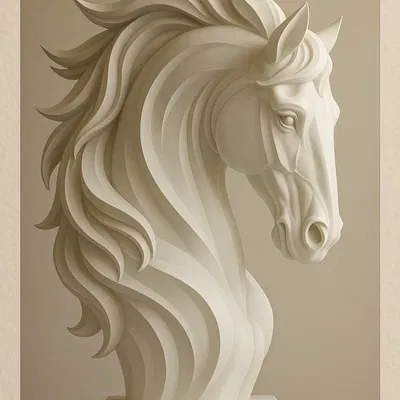 Đầu Ngựa – Tác phẩm Điêu khắc 3D sống động