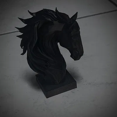 Mô hình đầu ngựa Low Poly trang trí bàn làm việc nghệ thuật