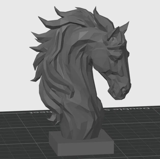 Mô hình đầu ngựa Low Poly trang trí bàn làm việc nghệ thuật - Image 2