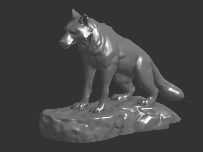 Mô hình chú sói (Wolf) in 3D trang trí đẹp mắt - Image 1