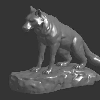 Mô hình chú sói (Wolf) in 3D trang trí đẹp mắt