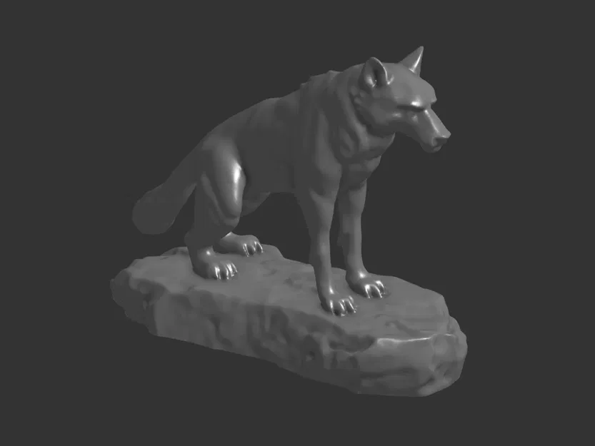 Mô hình chú sói (Wolf) in 3D trang trí đẹp mắt - Image 2