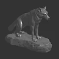 Mô hình chú sói (Wolf) in 3D trang trí đẹp mắt - Thumbnail 2