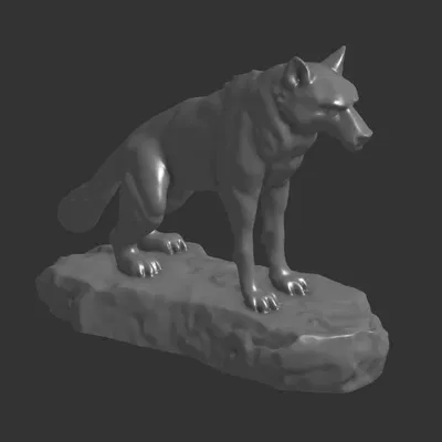 Mô hình chú sói (Wolf) in 3D trang trí đẹp mắt