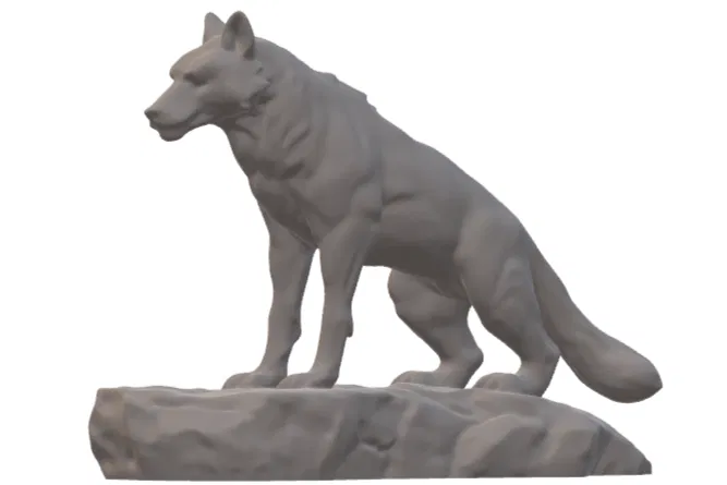 Mô hình chú sói (Wolf) in 3D trang trí đẹp mắt - Image 3