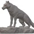Mô hình chú sói (Wolf) in 3D trang trí đẹp mắt - Thumbnail 3
