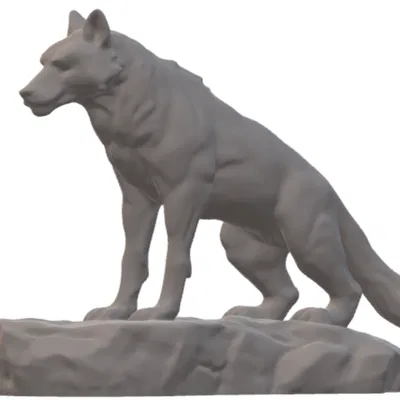 Mô hình chú sói (Wolf) in 3D trang trí đẹp mắt