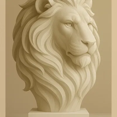 Đầu Sư Tử – Tác Phẩm Điêu Khắc Động Vật Uy Nghi