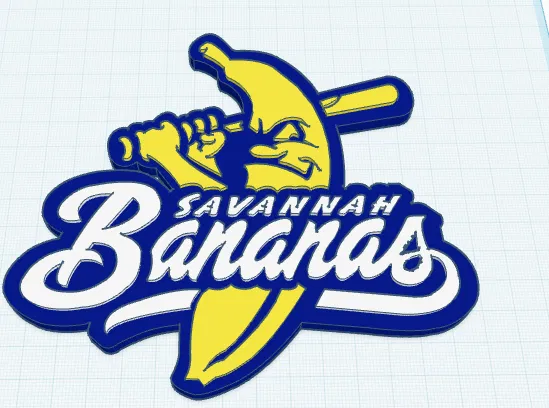 Mô hình 3D logo Savannah Bananas độc đáo cho fan bóng chày - Image 3