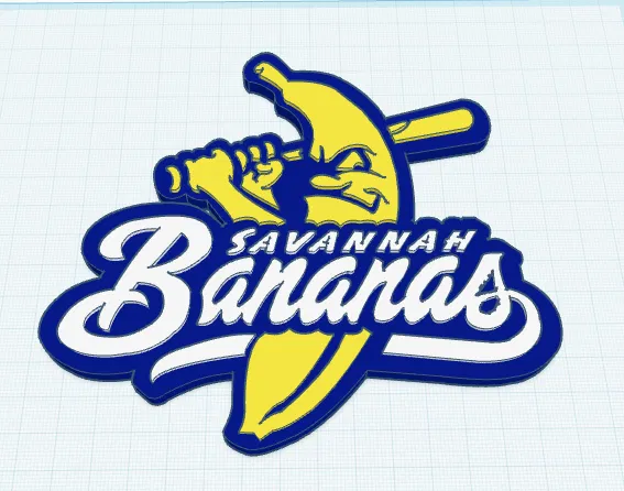 Mô hình 3D logo Savannah Bananas độc đáo cho fan bóng chày - Image 4