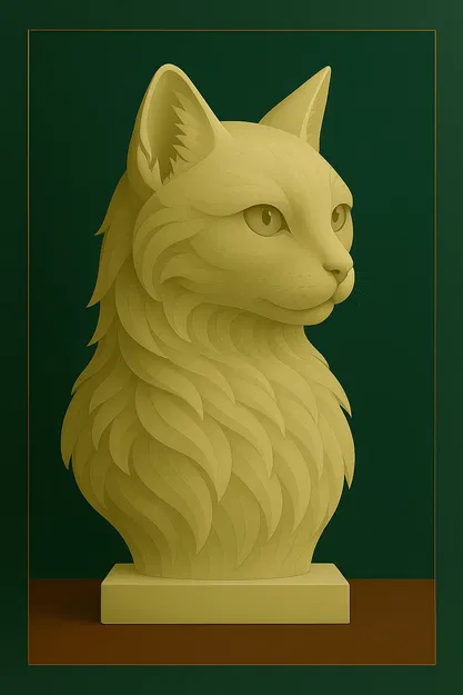 Mèo – Tượng 3D mô phỏng đáng yêu hoặc chân thực - Image 1