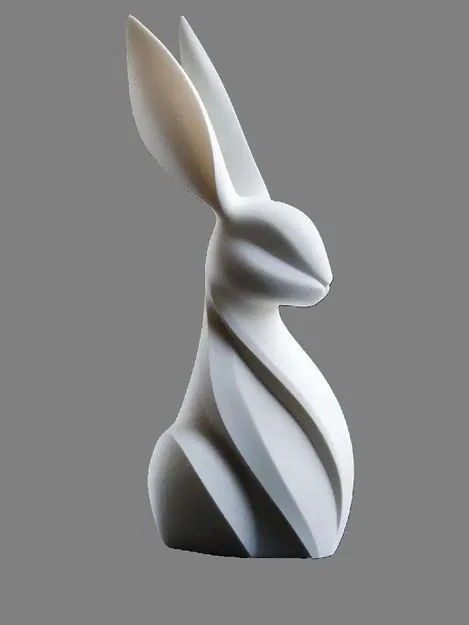 Lapin Minimaliste – Tác phẩm điêu khắc thỏ phong cách 3D hiện đại - Image 1