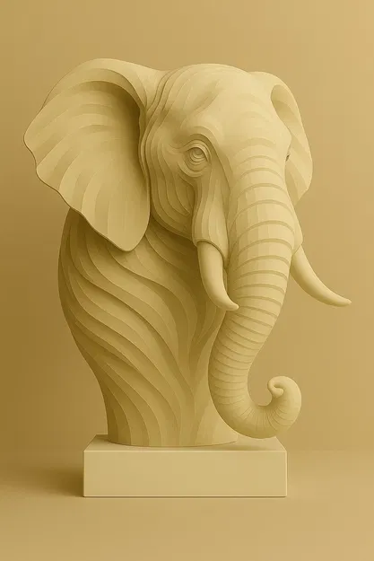 Voi – Tác phẩm điêu khắc động vật hoang dã đầy uy nghiêm - Image 1
