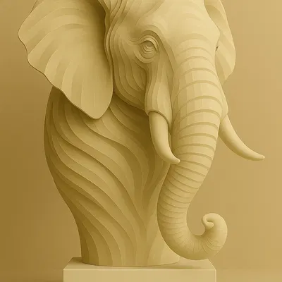 Voi – Tác phẩm điêu khắc động vật hoang dã đầy uy nghiêm