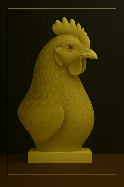 Gà Trống/Mái – Mô hình điêu khắc động vật nông trại - Image 1