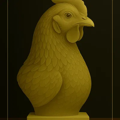 Gà Trống/Mái – Mô hình điêu khắc động vật nông trại