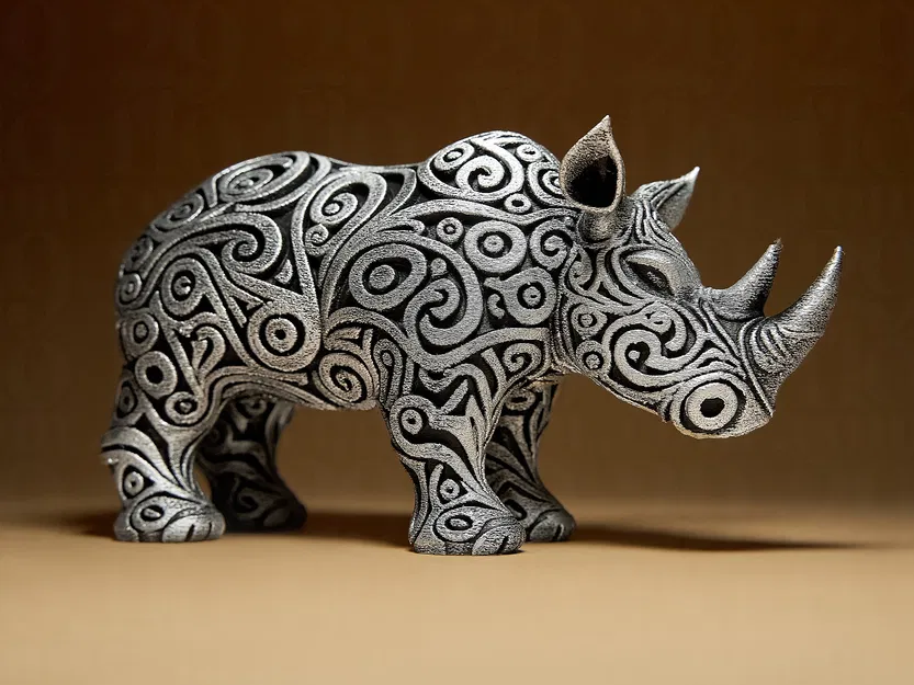 Tượng Tê Giác Thiết Kế (Designer RHINO Sculpture) - Image 1
