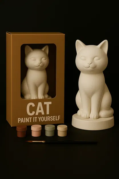 Mô hình Mèo 3D dễ thương tự tay trang trí cực chất - Image 1