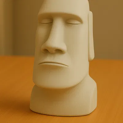 Mô hình tượng Moai trang trí để bàn in 3D độc đáo
