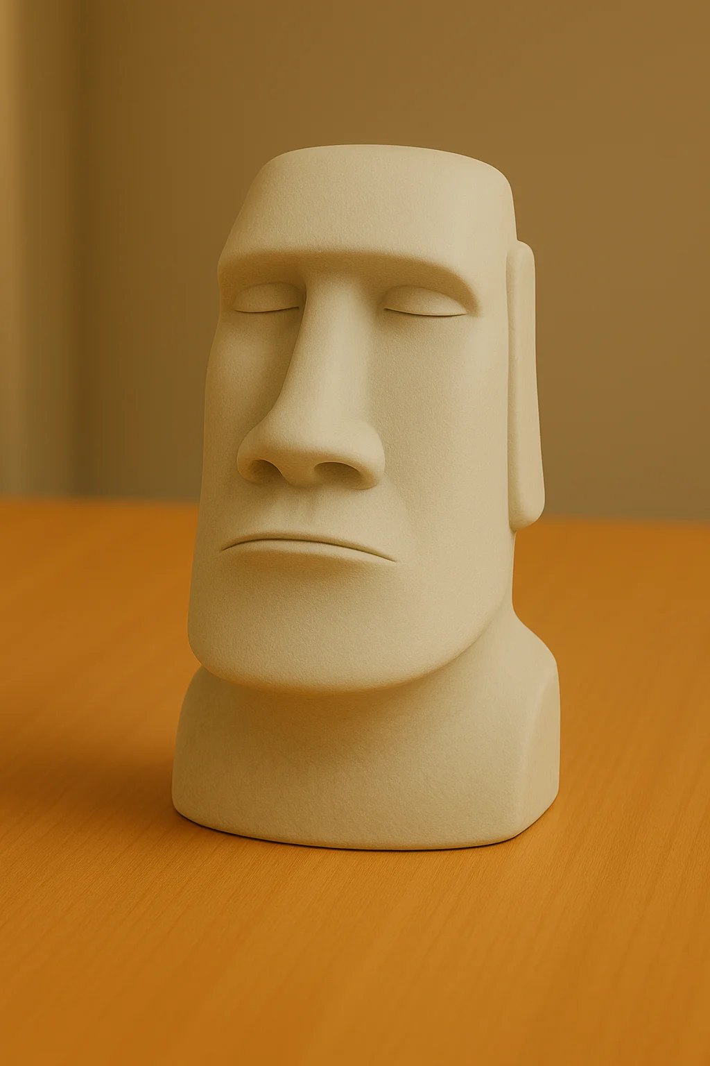 Mô hình tượng Moai trang trí để bàn in 3D độc đáo 1