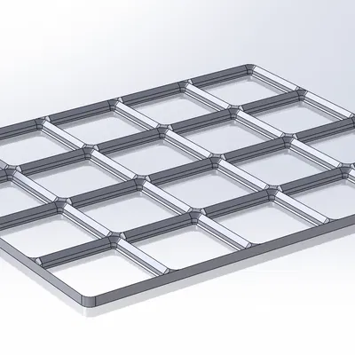 Gridfinity Base - Bản vẽ tham số Solidworks