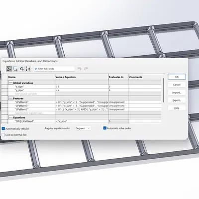 Gridfinity Base - Bản vẽ tham số Solidworks
