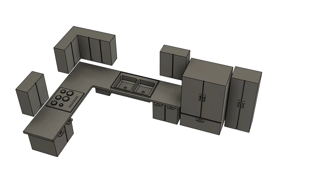 Mô hình căn bếp thu nhỏ tỉ lệ 1:20 chất lượng cao - Image 1