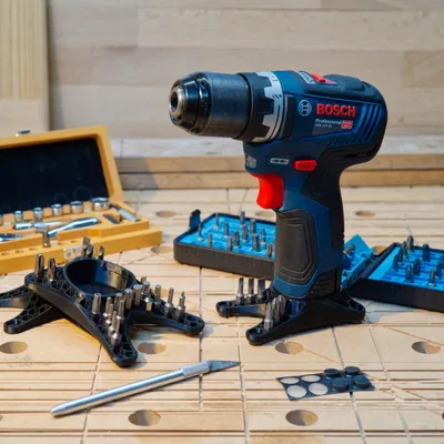 Chân đế Bosch 12V cải tiến (kèm tùy chọn giữ mũi khoan)