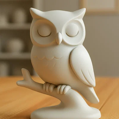 Mô hình 3D cú mèo trang trí bàn làm việc tinh tế và đẹp mắt