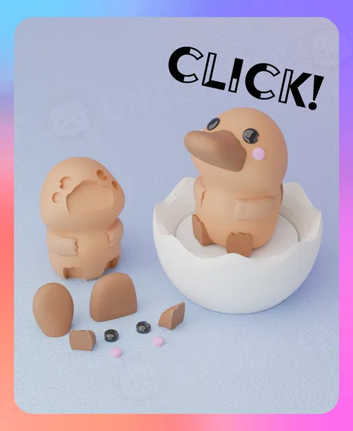 Mô hình Thú mỏ vịt Clicker & Móc khóa (Các bộ phận tách rời) - Image 1