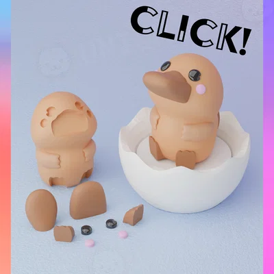 Mô hình Thú mỏ vịt Clicker & Móc khóa (Các bộ phận tách rời)