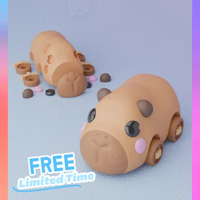 Móc khóa Xe Bus Capybara cử động được (Các bộ phận rời)